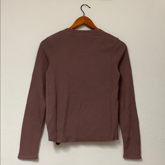 Madewell Front Knot Jacquard Sweater Top S - Picture 4 of 6